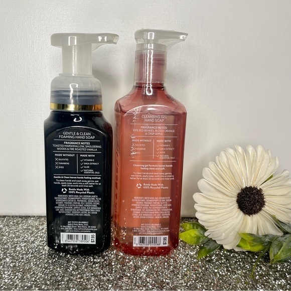 Bath & Body Works Hand Soap Marshmallow Fireside & Bright Christmas Morning NWT - Picture 3 of 3